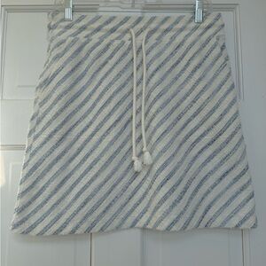Lou & Grey Diagonal Striped Mini Skirt - Blue and White